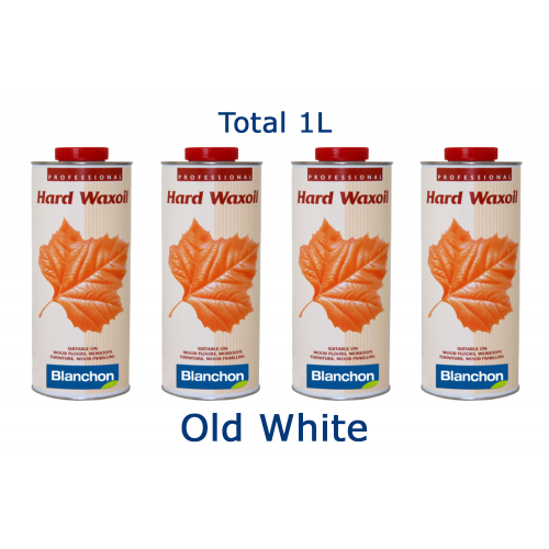 Blanchon HARD WAXOIL (hardwax) 1 ltr (four 0.25 ltr cans) OLD WHITE 04121335 (BL)